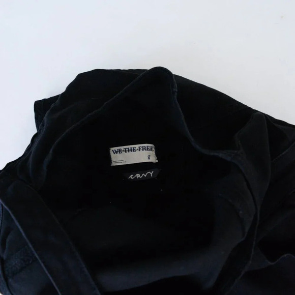 Free People We The Free Black Bib Overalls 100% Cotton 8 - Picture 11 of 13